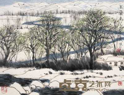 张仁芝 1998年作 塞北早春 镜心 35×45cm
